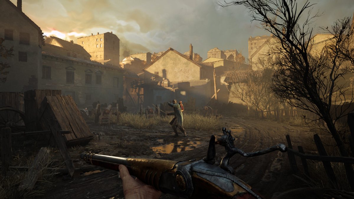 Valor Mortis screenshot: a masked enemy in a snowbound forest